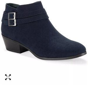 Style & Co. Willow Navy Ankle Boots with Buckle Detail
